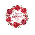 thumbnail image 1 of Valentine's Day Decor Rose Wall Decor Happy Valentine's Day Rose Wall Stickers Red Rose Heart Wall Decals Removable Wall Stickers Murals for Bedroom Living Room Sofa Backdrop TV Background Decoration, 1 of 7