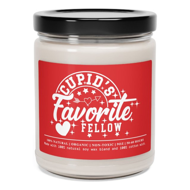 Valentine's Day Decor, Scented Soy Candle, Cupid's Favorite Fellow, 9