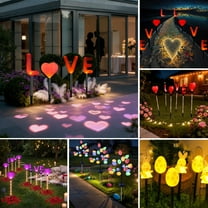 Valentine's Day Decor Solar "LOVE" Lawn Letters Red Heart Garden Stake Lights Colorful Outdoor Pathway Valentine Decor Valentine Gift