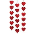 thumbnail image 1 of Valentine's Day Decoration Hanging Rope Wall String Heart Shaped Garland Ribbon for Party Event Valentine's Day Decorations, 1 of 7