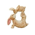 thumbnail image 1 of Valentine's Day Decoration Kissing Rabbits Resin Sculpture, Romantic Statue Decorative Ornament Decor For Valentine's Day Home Accents,4.33x3.94in, 1 of 5
