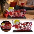 thumbnail image 1 of Valentine's Day Wooden Table Sign Wooden Valentine's Day Decorations, Freestanding Table Centerpiece Sign Romantic Love Sign Home Decor Gnome Valentines Day Accessories, 1 of 6