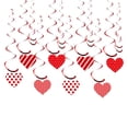 thumbnail image 1 of Valentine's Day Decorations 8-Pack Non-Woven Fabric Heart DIY Spiral Hanging Decor for Door Window Party Bedroom Romantic Red Festive Accent, 1 of 4