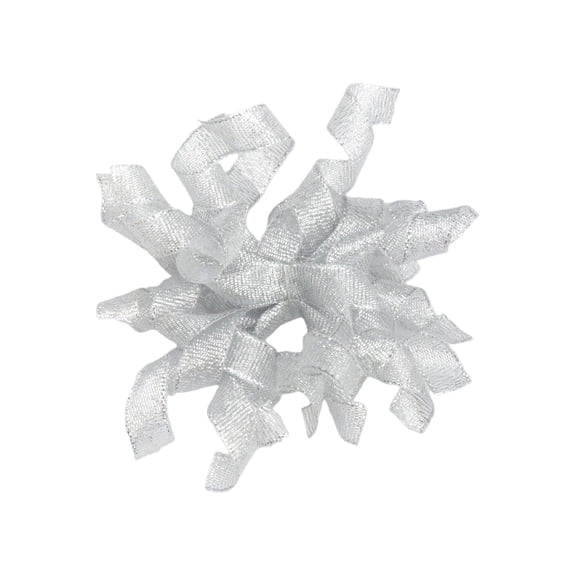 Valentine's Day Decorations,Curly Ribbon Bows for Gift Wrapping,Gift Bows Self Adhesive Gift Bows for Present Box,Wine Bottle,Treat Bags,Wrap Accessories,Bridal Shower Wedding Party Favor(Silver)