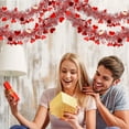 thumbnail image 1 of Valentine's Day Decorations with Hearts and Garlands, Red Plastic Ribbon Streamers for Party Photo Backdrop, Wall & Dessert Table Decor, Holiday Party Supplies, 1 of 7
