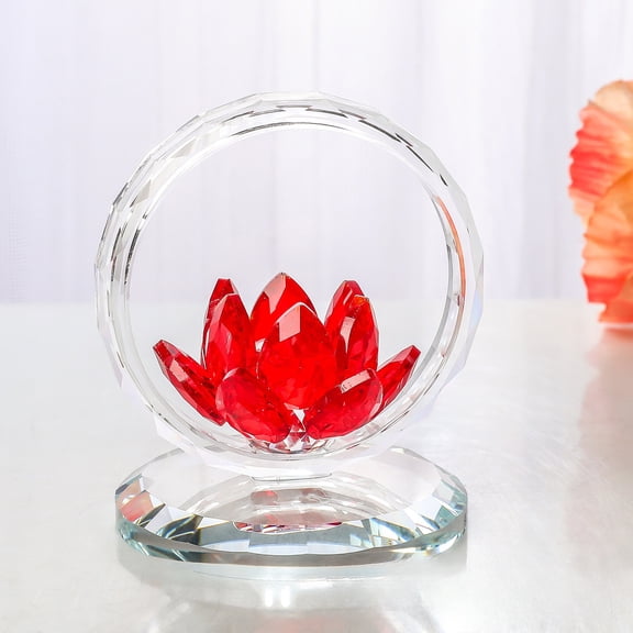 Valentine's Day Decorations Indoor, Valentine's Crystal Ornaments for Table Home Car, Valentines Figurines Valentines Flower Decoration, Valentines Mantel Decor(1PC)