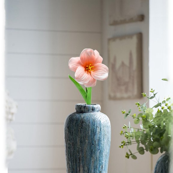 Valentine's Day Decorations Open-Mouthed Smiling Brownie Tulip Artificial Flower For Wedding Decor Home Spring Flower Arrangements Decoration Home Decor