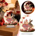 thumbnail image 1 of Valentine's Day Decorations Valentine's Day Fairy Flower House Couple Acrylic 2D Statue Collection 1Pcs Anniversary Wedding Valentine's Day Figurine Gifts Home Table Ornaments, 1 of 7