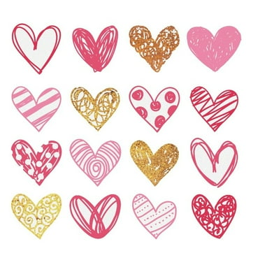 Fixlove Valentine's Day Decorations Valentine's Day Wall Sticker Removable Love Hearts Decal Home Decor&nbsp;for Valentine's Day, Wedding Anniversary or Table Décor