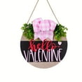 thumbnail image 1 of Valentine's Day Decorative Door Sign with Ribbon and Floral Accents Perfect for Home, Office or Party Decor, 1 of 5