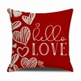 thumbnail image 1 of Valentine's Day Decorative Throw Pillow Covers, Red Heart&Rose Holiday Porch Patio Home Decor, for Outdoor Sofa Couch Cushion Case,16X16 in, 1 of 1