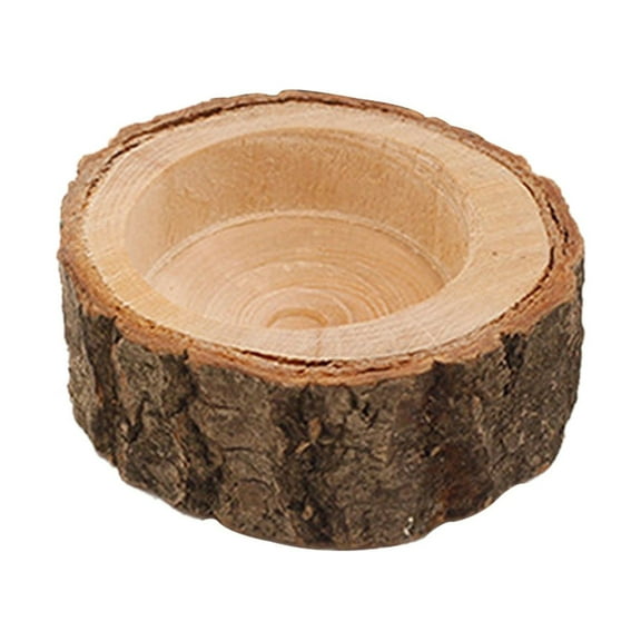 Valentine's Day Decorative Wooden Stump Candle Holder - Rustic Log Design For Succulent Planter, Tabletop Accent - Ideal For Home Decor, Valentine's Day Gifts, Party Decorations