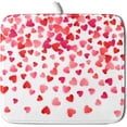 thumbnail image 1 of Valentine''s Day Dish Drying Mat for Kitchen Counter Hearts Holiday Microfiber Absorbent Dish Draining Reusable Washable Foldable 16"x18", 1 of 3