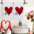 thumbnail image 1 of Valentine's Day Dish Towel - Absorbent Tea Bar Hand Drying Cloth, Heart Kitchen Towel Hand Towel for Kitchen Bathroom, Valentines Gift, 15.7x23.6 Inches, 1 of 6