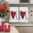 thumbnail image 1 of Valentine's Day Dish Towel - Absorbent Tea Bar Hand Drying Cloth, Heart Kitchen Towel Hand Towel for Kitchen Bathroom, Valentines Gift, 15.7x23.6 Inches, 1 of 6