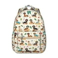 thumbnail image 1 of "Valentine's Day Dog Couple Backpack - Unisex Matching His & Hers Print, Heart-Shaped Zipper Pull, Cute Gift for Couples", 1 of 6