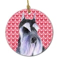 thumbnail image 1 of Carolines Treasures SS4477CO1 Schnauzer Hearts Love and Valentines Day Ceramic Ornament, Multicolor, 1 of 1