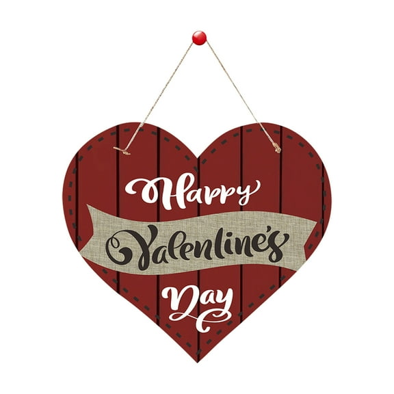Valentine's Day Door Hanger Sign Featuring Heart Design and Warm Greetings for Your Home Valentine's Day Decorations