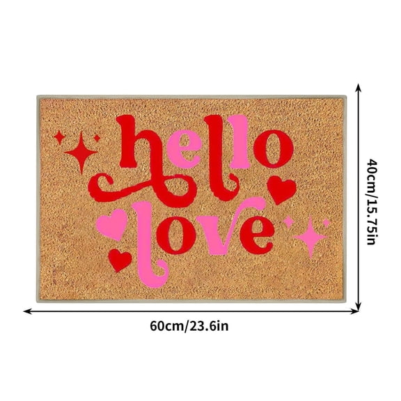 Valentine's Day Door Mat, Soft and Comfortable Carpet, Indoor and Outdoor Front Entrance Bathroom Mat, Multi-Functional Home Floor Mat, Great for Hallway Kitchen Living Room, Festive Home Decor