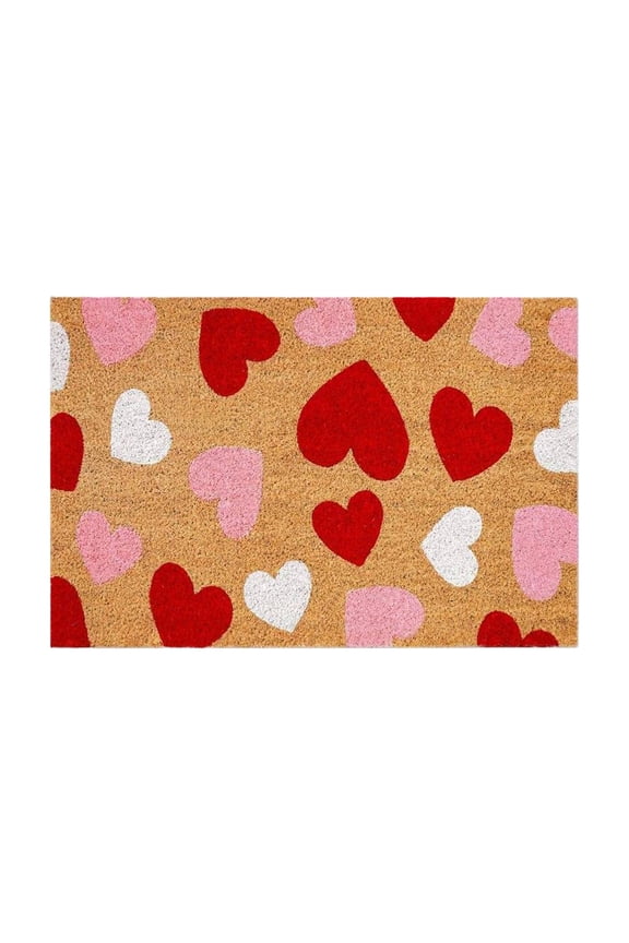 Valentine's Day Doormat Welcome Mat Heart Design Indoor Outdoor Entrance Rug Non-Slip Floor Mat Front Porch Decor Home Decor Romantic Gift Doormat