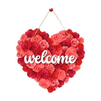 Valentine's Day Doorplate Valentine's Day Door Hanger Sign for Home with Heart Design and Warm Greetings