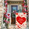 thumbnail image 1 of Valentine's Day Double-Sided Garden Flag - Festive Outdoor Decoration for Welcoming Family and Friends, Perfect for Patios, Porches, and Yards, Reusable and Easy to Care For, 1 of 6