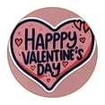thumbnail image 1 of Valentine's Day Elegant Microfiber Leather Round Coasters (6PCS) – 11x11 cm/4.3x4.3 in Set for Drinks, Table , Home Decor, 1 of 6