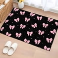 thumbnail image 1 of Valentine's Day Entryway Rug 2'x3'&nbsp; Non Slip Front Door Mats, Pink Bows Shining Stars Modern Black Entrance Rugs Indoor Outdoor Carpet, Washable Floor Mats Small Area Rug for Bedroom Kitchen, 1 of 7