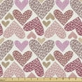 thumbnail image 1 of Ambesonne Valentine's Day Fabric by the Yard Upholstery, Random Heart Shapes, 3 Yards, Multicolor, 1 of 5