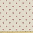 thumbnail image 1 of Valentine's Day Fabric by the Yard Upholstery, Repetitive Pattern of Minimal Hearts with Pastel Softy Tones, Decorative Fabric for DIY and Home Accents, Dried Rose and Champagne by Ambesonne, 1 of 5