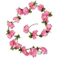 thumbnail image 1 of Valentine's Day Fake Flower,1Pcs Artificial Cherry Blossom Flowers Vines,Outdoor Hanging Plastic Flowers Garland,Sakura for Wall Tree Wedding Party Home Bedroom Decor Outdoor(Pink3), 1 of 9