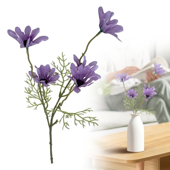 Valentine's Day Fake Flower Ornament,Artificial Sunflowers,Fake Flowers for Grave Bouquet,for Bridal Bouquets Wedding Centerpieces Decor Party Table Gravesites Fall Floral Home Decoration(Purple2)