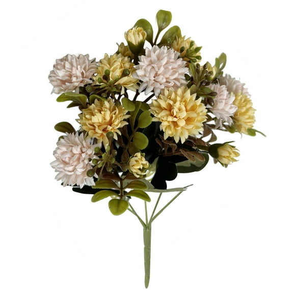 Valentine's Day Fake Flowers,11'' Artificial Fake Flowers Plastic Table Arrangements Faux Plastic Floral Centerpieces,Valentine's Day Decoration for Craft Garland Wedding Party DIY Decor(Z2-Yellow)