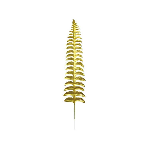 Valentine's Day Fake Leaf Decor,1Pcs Artificial Leaves,Tropical Monstera Leaves,Palm Tree Leaf Plant DIY Decorations,for Home Kitchen Birthday Party,Wedding Theme Party Decorations(Gold 47x10cm)