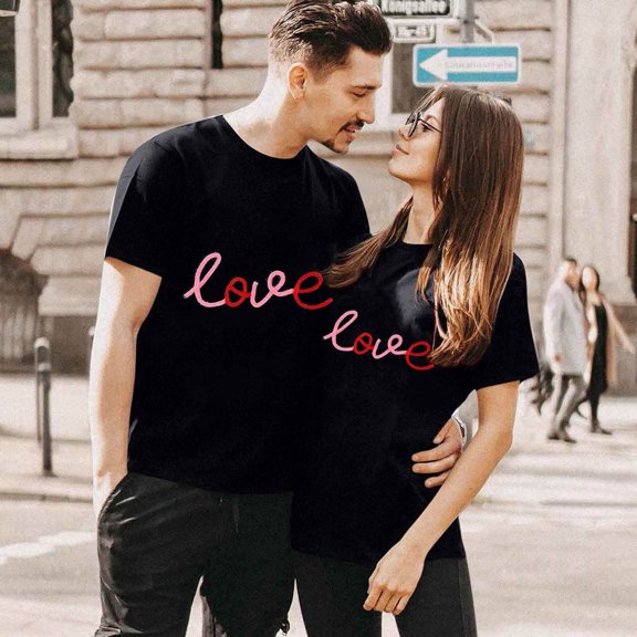 Valentine's Day Fashion Casual Print Crew Neck Short Sleeve T Shirt (women) Long Sleeves for Women Womens Long Sleeve T Shirt Tops Long Sleeve Casual T Shirt Women Shirt Pack for Women Light Long