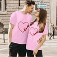 thumbnail image 1 of Valentine's Day Fashion Casual Print Crew Neck Short Sleeve T Shirt (women) Workout Shirt Womens Rayon Long Sleeve Shirt Women Neck Tee Shirt Spandex T Shirts for Women Womens Solid Shirt Women, 1 of 3