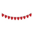 thumbnail image 1 of Valentine's Day Felt Heart Banner - Party Garland Decor, Non-Woven Fabric Heart Flags for Home, Party Backdrops & Table Decor, Easy-to-Hang Romantic Holiday Hanging Hearts Decor(Red,90x2"), 1 of 9
