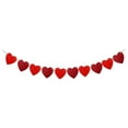 thumbnail image 1 of Valentine's Day Felt Heart Banner - Party Garland Decor, Non-Woven Fabric Heart Flags for Home, Party Backdrops & Table Decor, Easy-to-Hang Romantic Holiday Hanging Hearts Decor(Red2,90x2"), 1 of 9