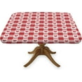 thumbnail image 1 of Valentine''s Day Fitted Tablecloth Square, Red Heart Sweet Love Elastic Edge Decor Table Clothes Waterproof Wrinkle Resistant Polyester Table Cover for Garden Patio Picnic Use, Fits 36" x 36" Table, 1 of 6