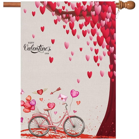 Valentine''s Day Flag,28x40 Inch Valentine''s Heart Garden Flag Valentine Flags for Your Valentine''s Day Decoration