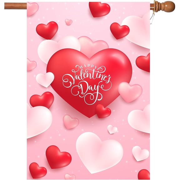 Valentine''s Day Flag,28x40 Inch Valentine''s Heart Garden Flag Valentine Flags for Your Valentine''s Day Decoration