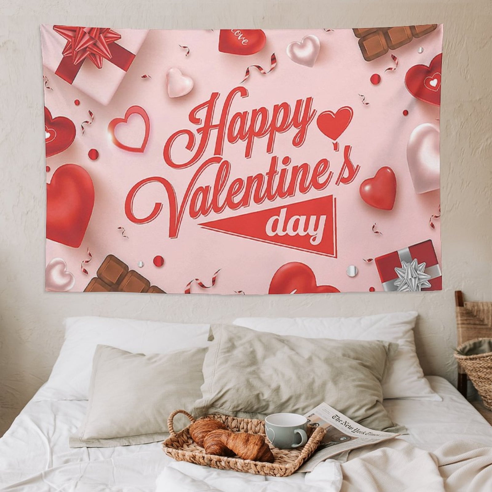 Valentine's Day Flag Album Tapestry Wall For Living Room Bedroom Dorm
