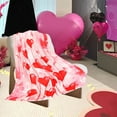 thumbnail image 1 of Valentine's Day Fleece Throw BlanketValentine's Day Heart Pattern Flannel Blanket Soft And Light And Easy To Wash Romantic And Warm Ideal For Sofa BedsFmlxioon Clearance, 1 of 6