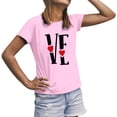 thumbnail image 1 of Valentine's Day Floral Print Short Sleeve T Shirt For Men And Women Trendy Casual Top For Youth And Teens Womens Long Sleeve Spandex T Shirt Loose Casual T Shirt Womens Athletic Tee Women Summer, 1 of 5