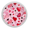 thumbnail image 1 of Valentine's Day Fluorescent Drawer Pulls: Round 4-Pack with Glow-in-the-Dark Knobs for Cabinets, Wardrobes, Dressers - Furniture Décor, 1 of 6