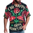 thumbnail image 1 of Valentine's Day Font Men's Short Sleeve Poplin Beach Shirts, Casual Printed Button Down Summer Hawaiian Shirt - Unisex, 1 of 6