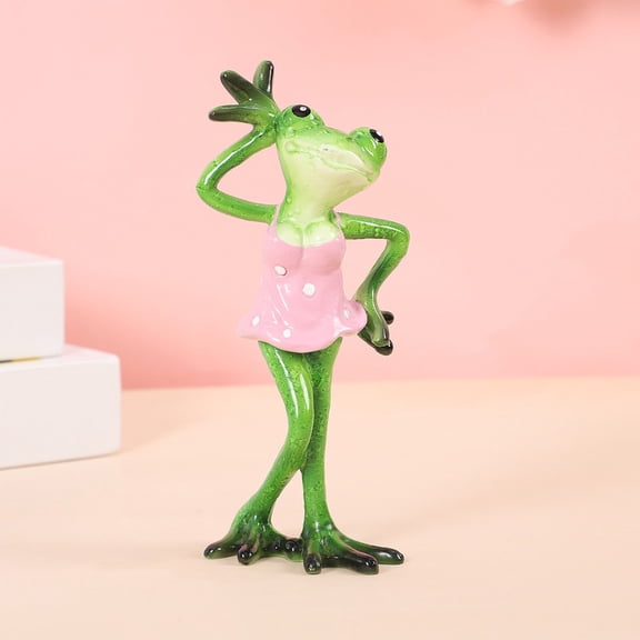 Valentine's Day Frog Ornament,Couple Frogs Sculpture, Frog Resin Declaration Decoration, Unique Idea Gift for Couples, Cute Home Surprise Perfect for Anniversary
