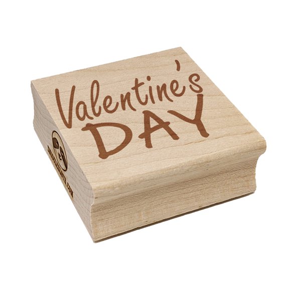 Valentine's Day Fun Text Square Rubber Stamp Stamping Scrapbooking Crafting - Small 1.25in