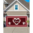 thumbnail image 1 of Valentine''s Day Garage Door Banner Cover 7 x 16 ft, Valentine''s Day Love Heart Buffalo Plaid Valentine''s Day Garage Door Decorations Valentine''s Day Backdrop Decor for Wedding Anniversary Party, 1 of 1