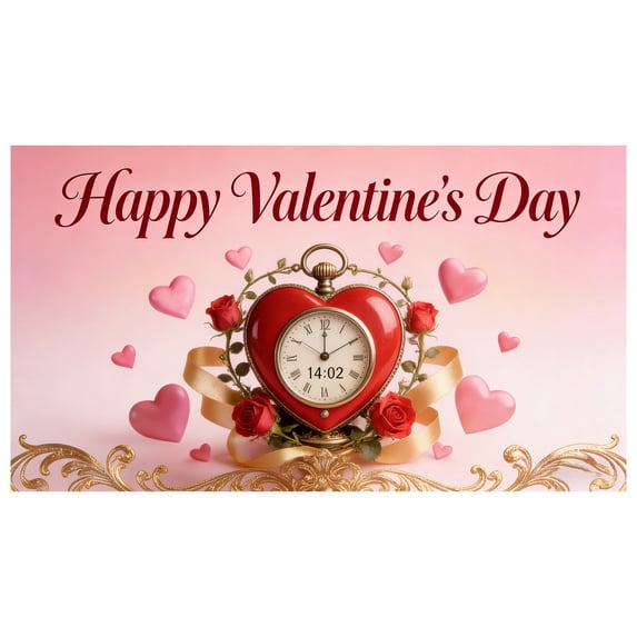 Valentine's Day Garage Door Banner Rose Heart Chocolate Design Hanging For Party & Photo Holiday (8 Styles 480x210cm)